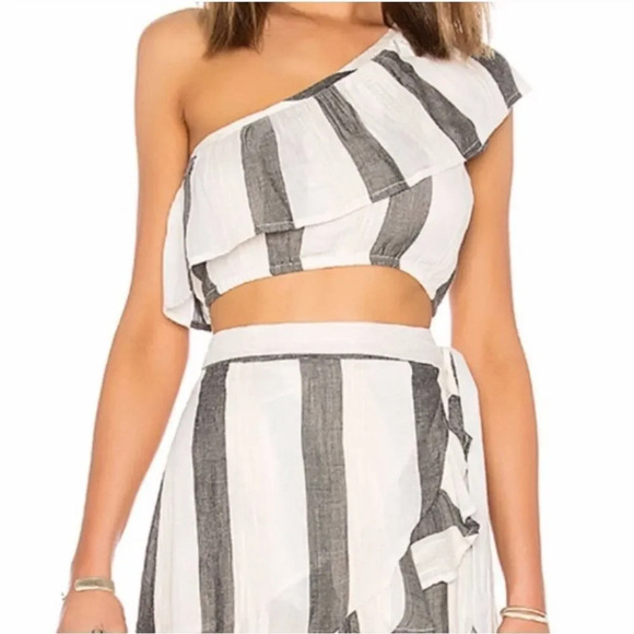 L*Space Alicia One Shoulder Top in Beach Bum Stripe Sz XS - Picture 1 of 8